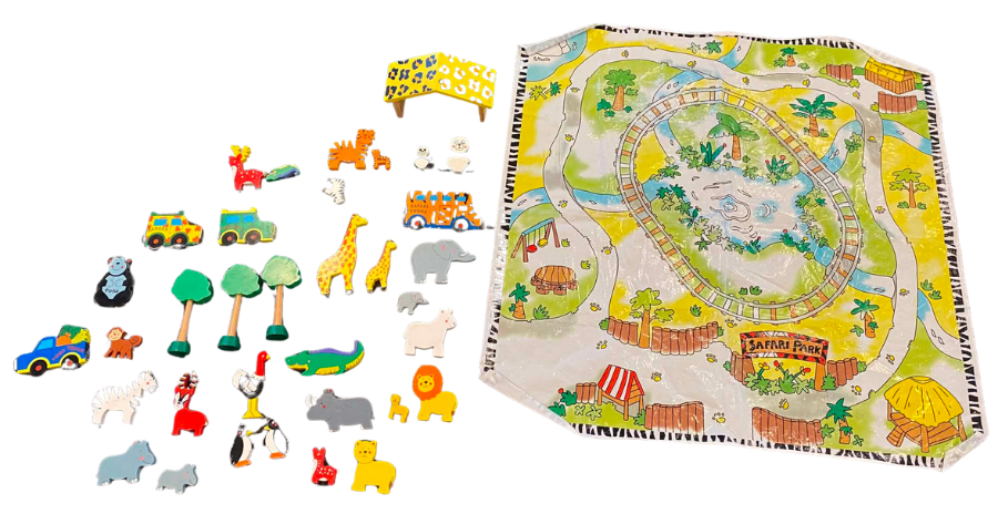 Safari Animal and Mat Set